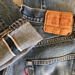 Vintage 80s Levis 501 Redline Selvage 26 x 32